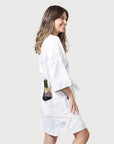 Women’s La Sirena Kimono - White Sand -  Model - Bottle Pocket -California Cowboy