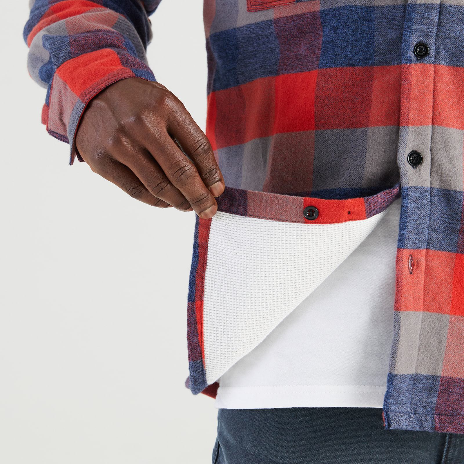 Men’s High Sierra Shirt - Cotton Poly-Thermal Lining - Campfire Check - California Cowboy