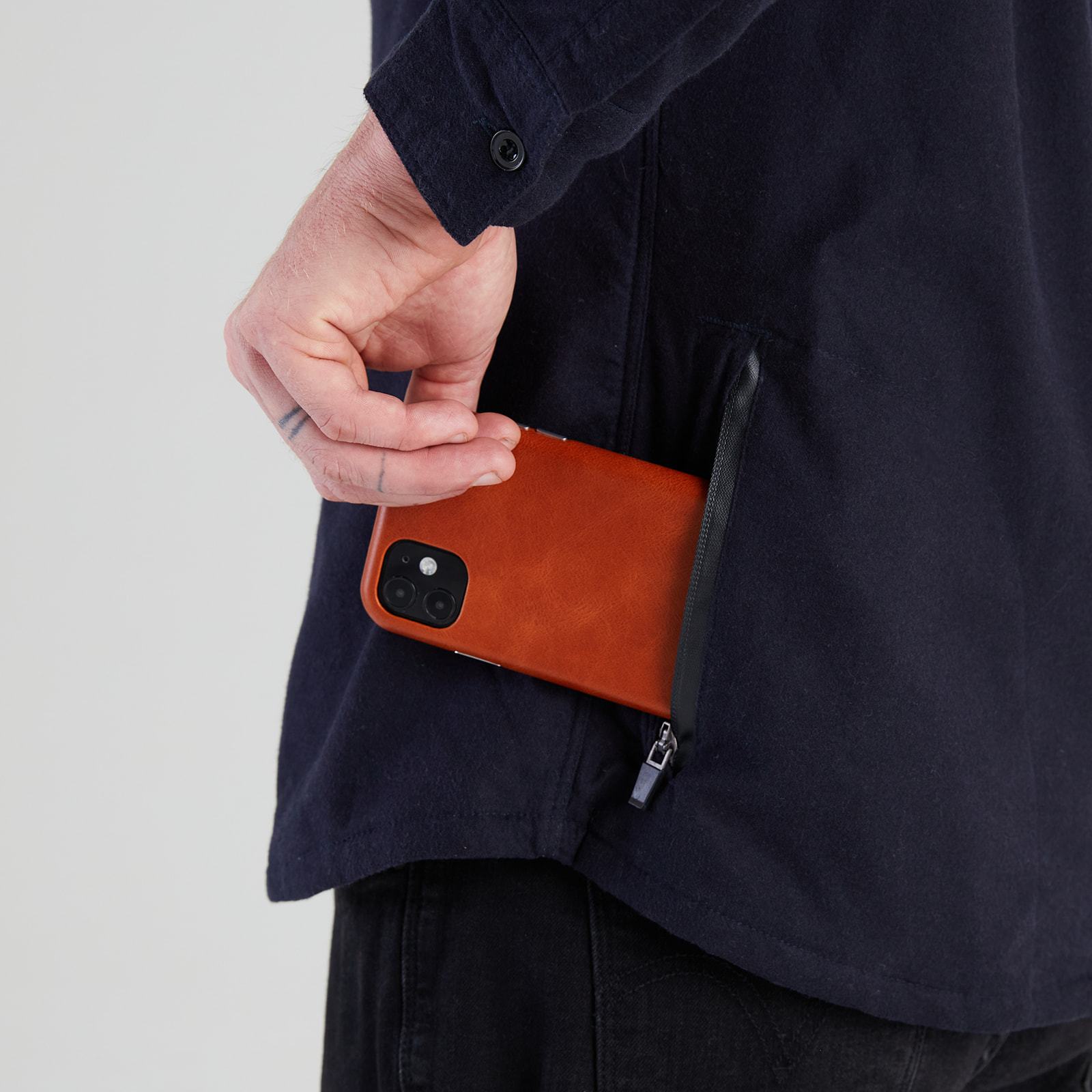High Sierra Flannel Shirt With Phone Pocket - Midnight Navy - California Cowboy