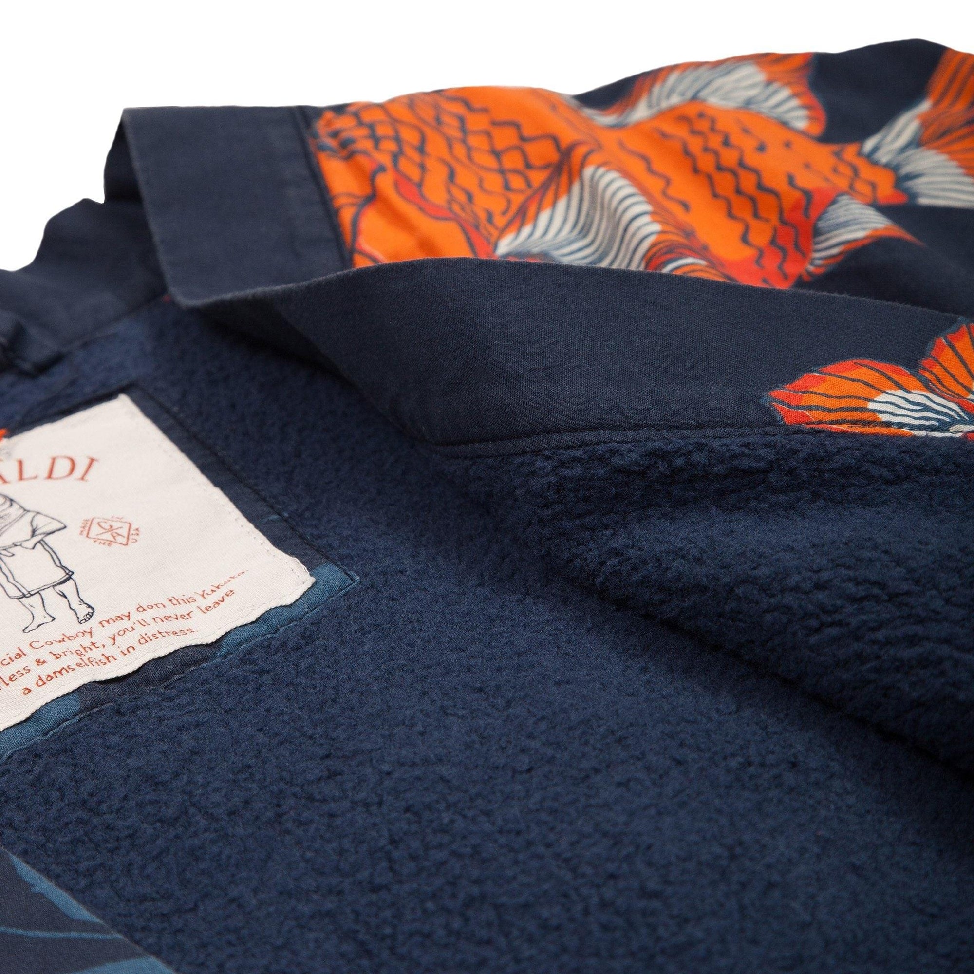 Men&#39;s El Garibaldi Robe - Garibaldi Fish, Farallon Navy